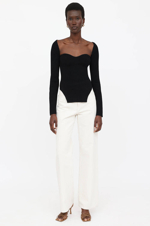 Khaite Maddy Long Bustier Top