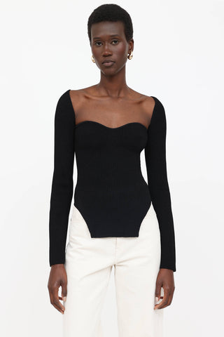 Khaite Maddy Long Bustier Top
