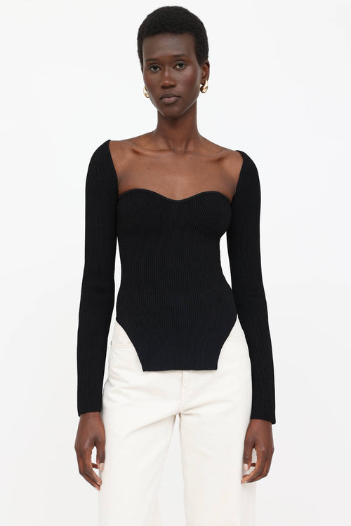 Khaite Maddy Long Bustier Top