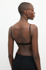 Khaite Black Silk & Sequin Bra
