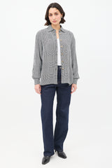 Khaite Black & White Knit Check Shirt