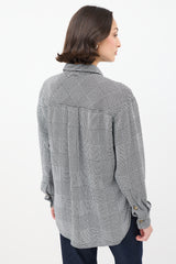 Khaite Black & White Knit Check Shirt