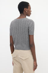 Khaite Cashmere Rib Knit Cardigan