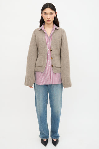 Khaite Cashmere Scarlet Cardigan