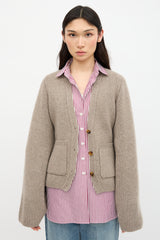 Khaite Cashmere Scarlet Cardigan