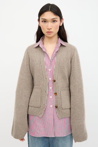 Khaite Cashmere Scarlet Cardigan