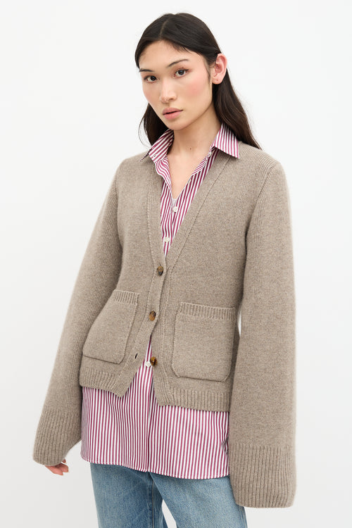 Khaite Cashmere Scarlet Cardigan