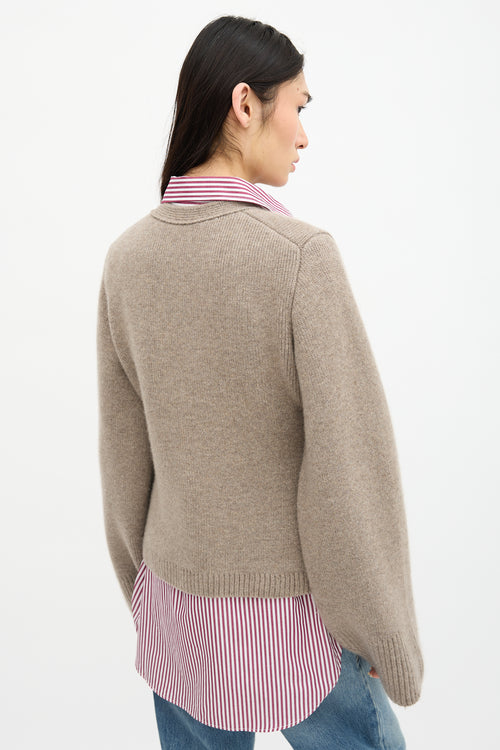 Khaite Cashmere Scarlet Cardigan