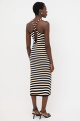 Khaite Cashmere Striped Georgia Dress