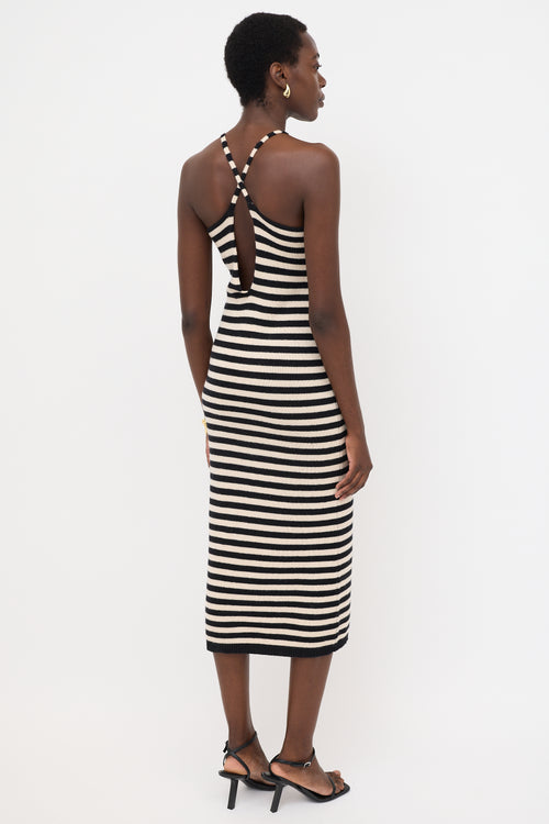 Khaite Cashmere Striped Georgia Dress