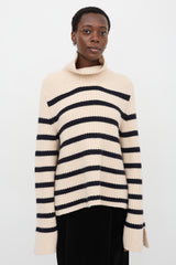 Khaite Cashmere Striped Marion Sweater