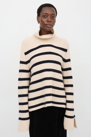 Khaite Cashmere Striped Marion Sweater