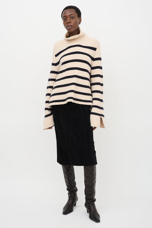 Khaite Cashmere Striped Marion Sweater