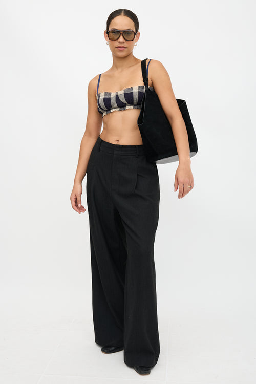 Khaite Check Indira Bralette