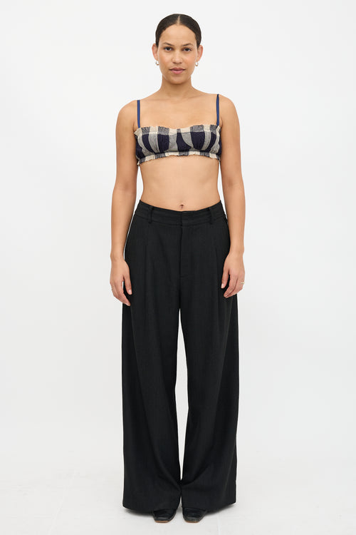 Khaite Check Indira Bralette