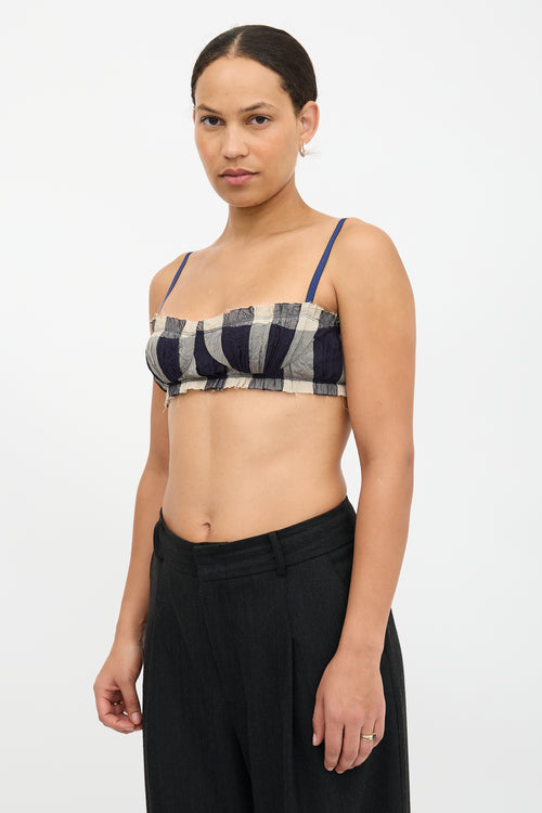 Khaite Check Indira Bralette