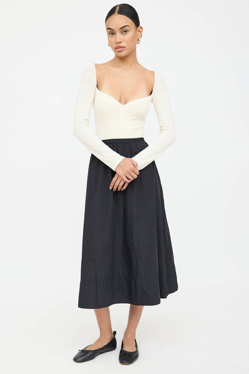 Khaite Cotton Long Sleeve Bodysuit