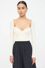 Khaite Cotton Long Sleeve Bodysuit