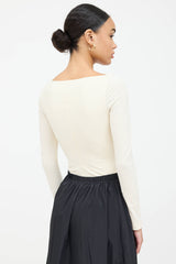 Khaite Cotton Long Sleeve Bodysuit