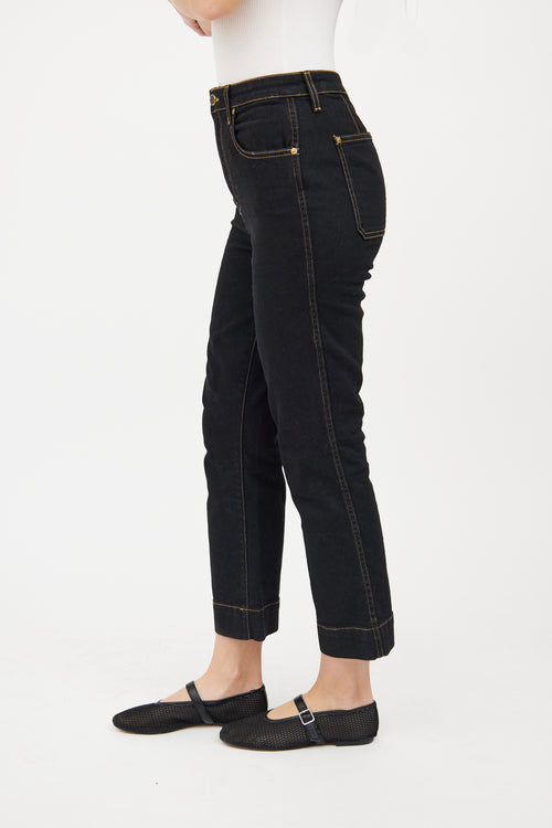 Khaite Dark Wash Fiona Straight Leg Jeans