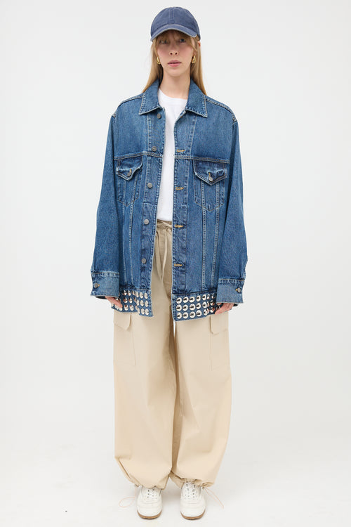 Khaite Denim Studded Grizzo Jacket