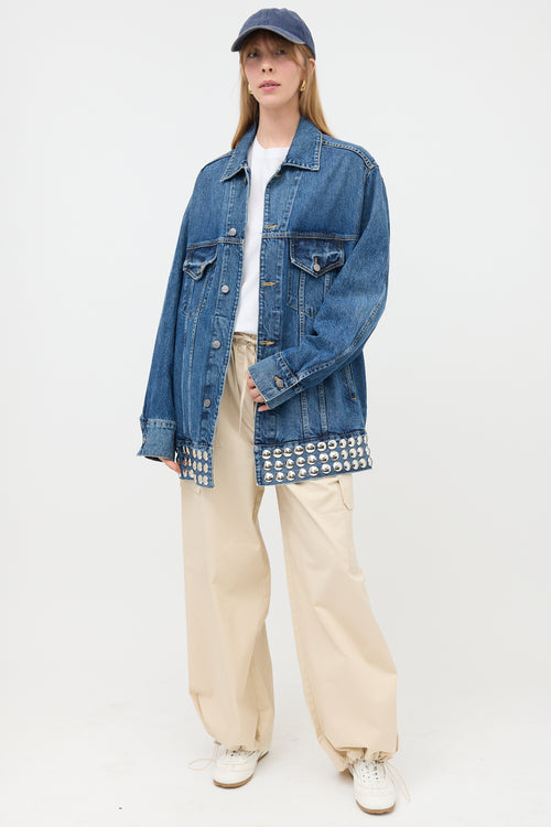 Khaite Denim Studded Grizzo Jacket