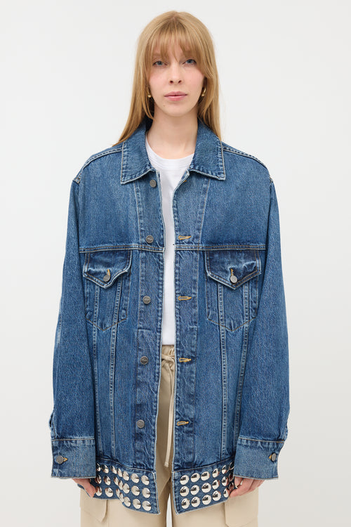 Khaite Denim Studded Grizzo Jacket