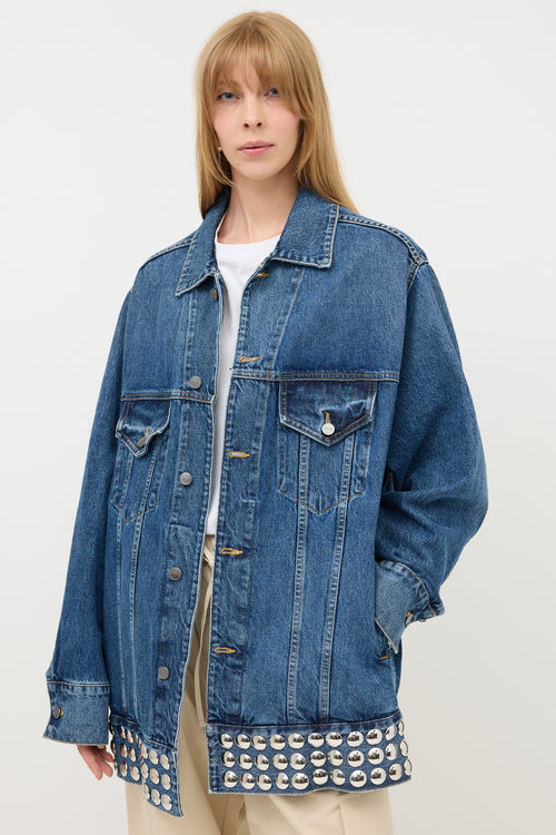 Khaite Denim Studded Grizzo Jacket