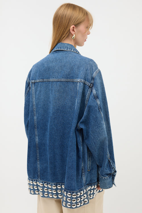 Khaite Denim Studded Grizzo Jacket