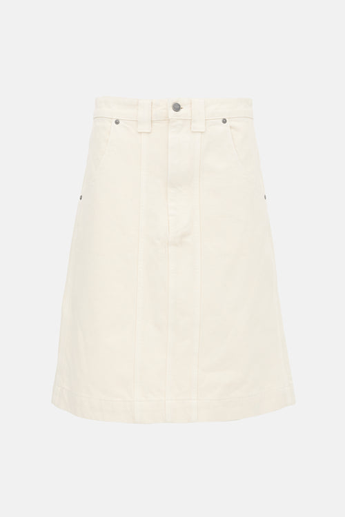 Khaite Denim Caroline Midi Skirt