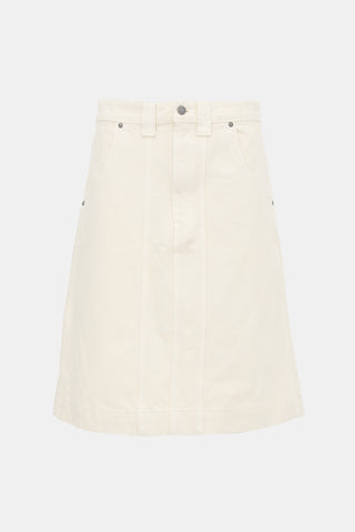 Khaite Denim Caroline Midi Skirt