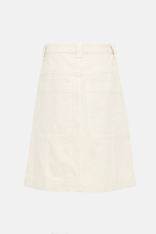 Khaite Denim Caroline Midi Skirt