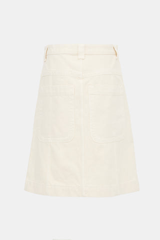 Khaite Denim Caroline Midi Skirt