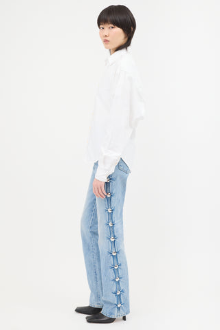 Khaite Embellished Danielle Jeans