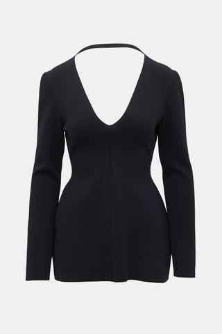 Khaite Knit Open Back Top