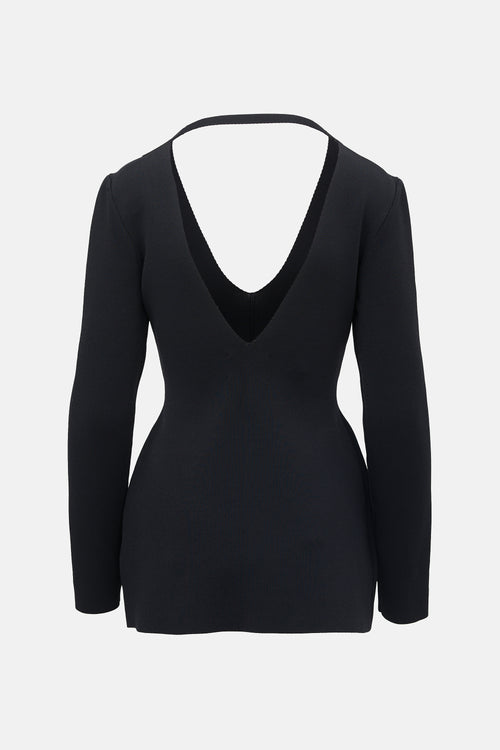 Khaite Knit Open Back Top