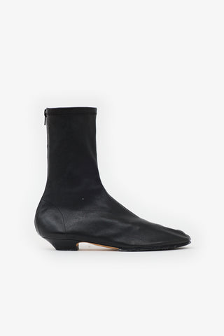 Khaite Leather Ankle Boot