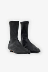 Khaite Leather Ankle Boot