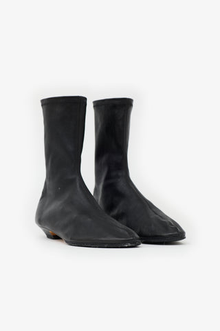 Khaite Leather Ankle Boot