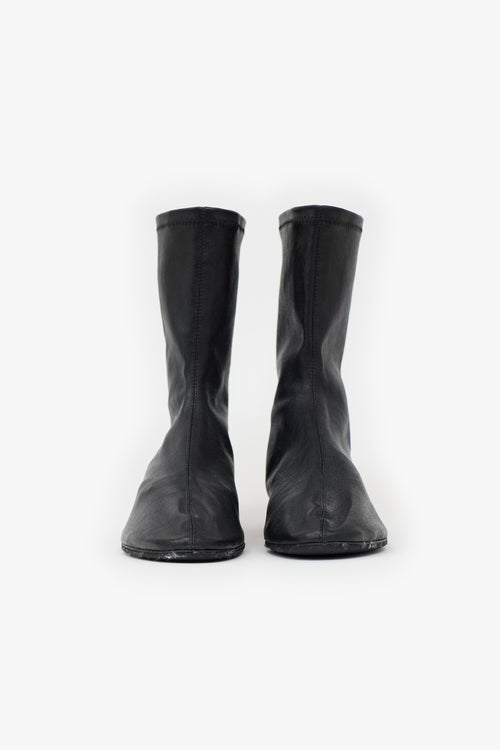 Khaite Leather Ankle Boot