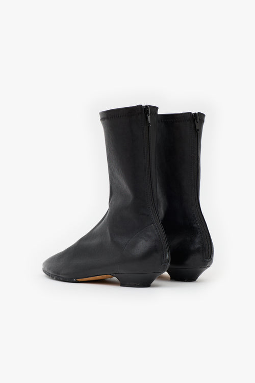 Khaite Leather Ankle Boot