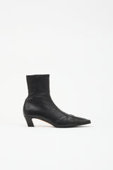 Khaite Leather Nevada Ankle Boot