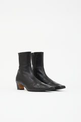 Khaite Leather Nevada Ankle Boot