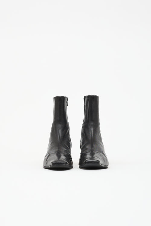 Khaite Leather Nevada Ankle Boot