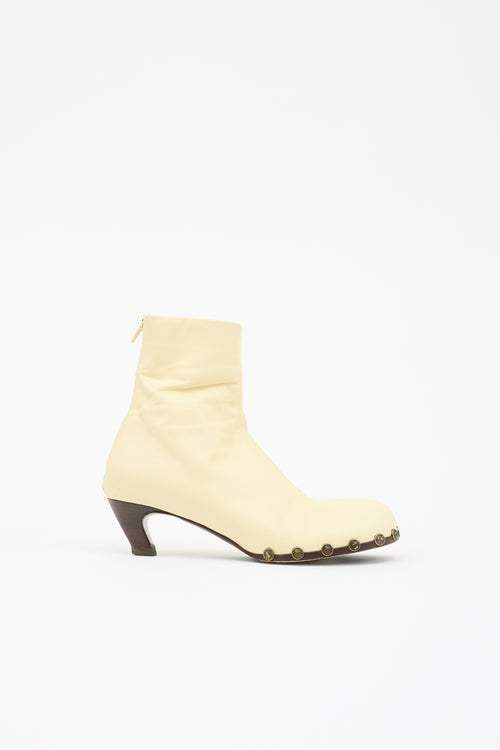 Khaite Leather Ankle Boot