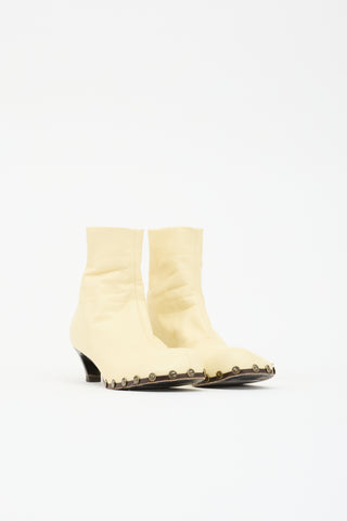 Khaite Leather Ankle Boot