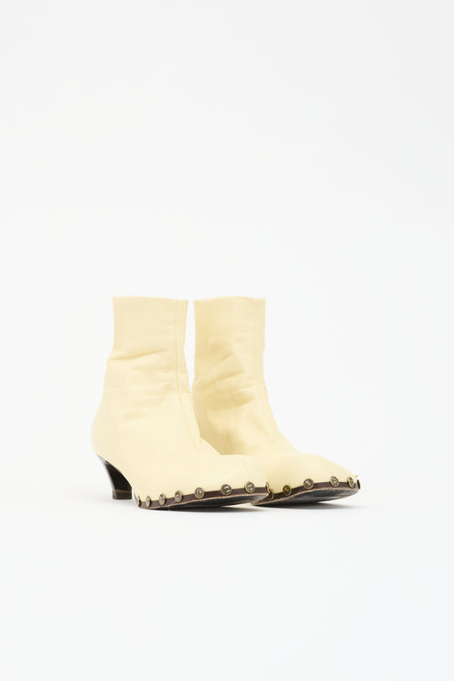 Khaite Leather Ankle Boot