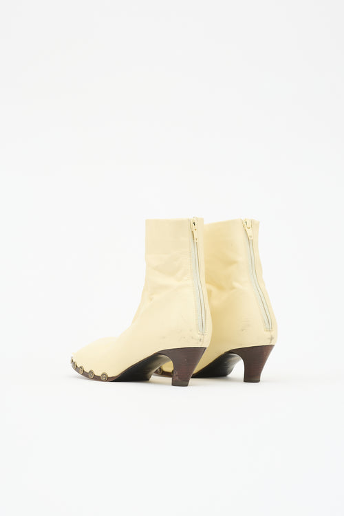Khaite Leather Ankle Boot