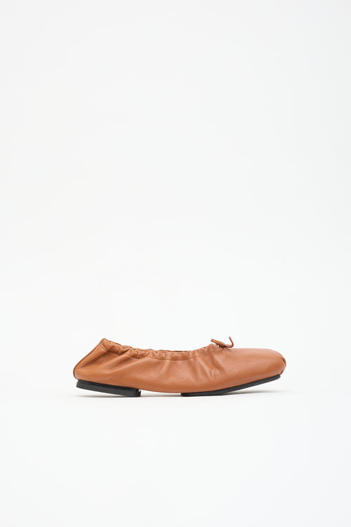 Khaite Leather Ballet Flat