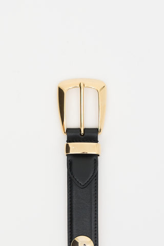 Khaite Leather Benny Studded Belt